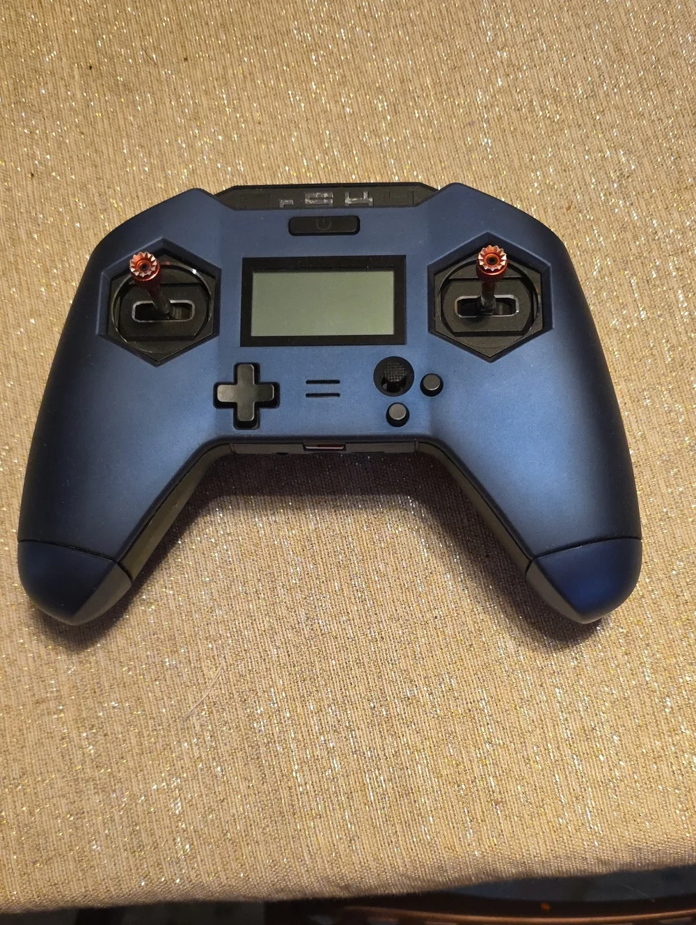 Navy Blue Retro Wireless Game Controller with LCD Screen